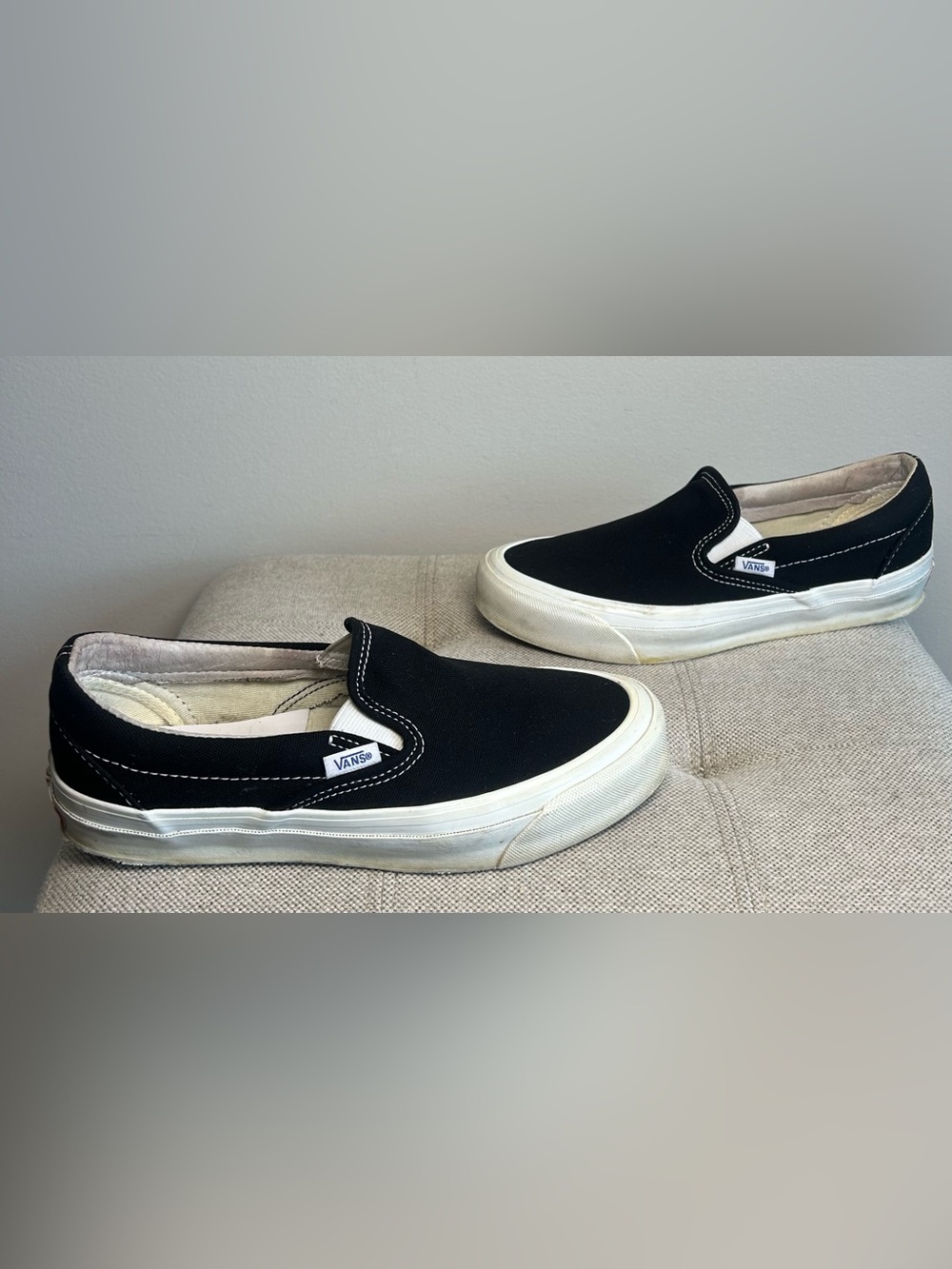 VANS Slip On Reissue 98 LX Black White Sneakers Shoes Women’s Size 7 Originals
